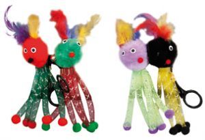 Flamingo Pompon Spider Cat Toy - OS